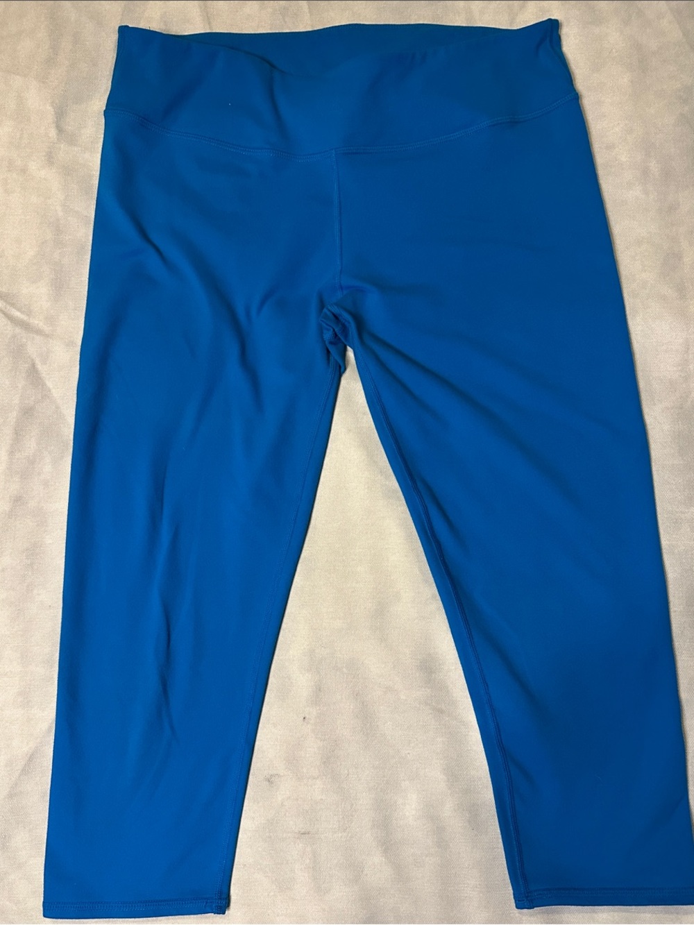 High Rise Bright Blue Active Capri Leggings